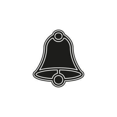 Vektör Noel çanı ikonu - bayram kutlama sembolü- mutlu noel nesnesi. Düz resim - basit simge