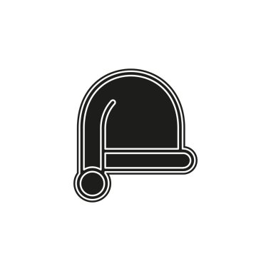 Vektör Noel Baba şapkası, Noel şapkası illüstrasyonu - bayram kutlaması sembolü. Düz resim - basit simge