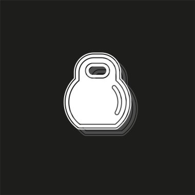 etmek kutsal kişilerin resmi, vektör spor salonu halter, ağır ağırlık kaldırma illüstrasyon, vücut geliştirme, spor simgesi. Beyaz düz sembol siyah - basit simgesi