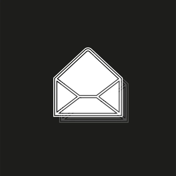 Icono Mensaje Sobre Ilustración Icono Correo Vectorial Enviar Carta Aislada — Archivo Imágenes Vectoriales