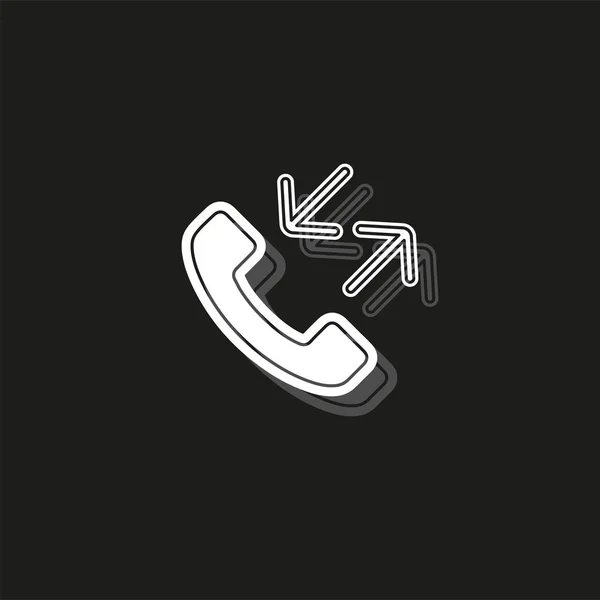 Telefoon Teken Icon Call Center Communicatie Icon Telefoon Cel Symbool — Stockvector