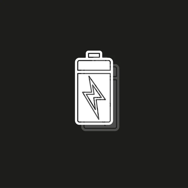 Vetor Carregamento da bateria - poder Ilustração da bateria, símbolo de eletricidade - sinal de energia —  Vetores de Stock