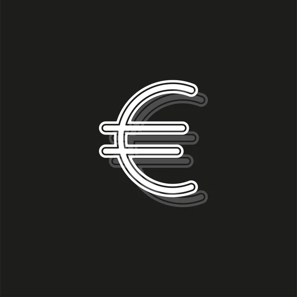 Euro znak ikona, znak waluty - pieniądze symbol, wektor gotówki ilustracja — Wektor stockowy