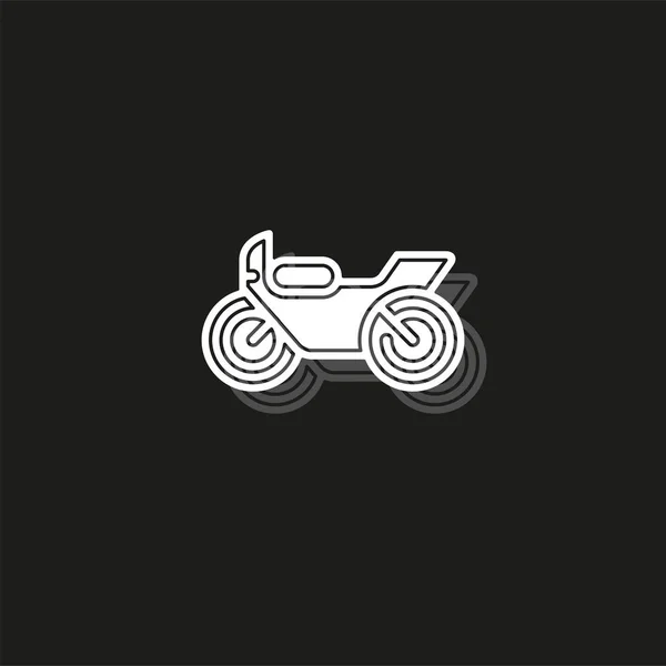 Vektorové ilustrace motocyklu - vektor symbol motorky, silniční kolo — Stockový vektor