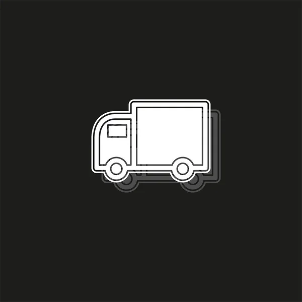 Icono de envío gratuito, ilustración del camión de reparto aislado, señal de servicio de entrega icono de entrega gratuita — Archivo Imágenes Vectoriales