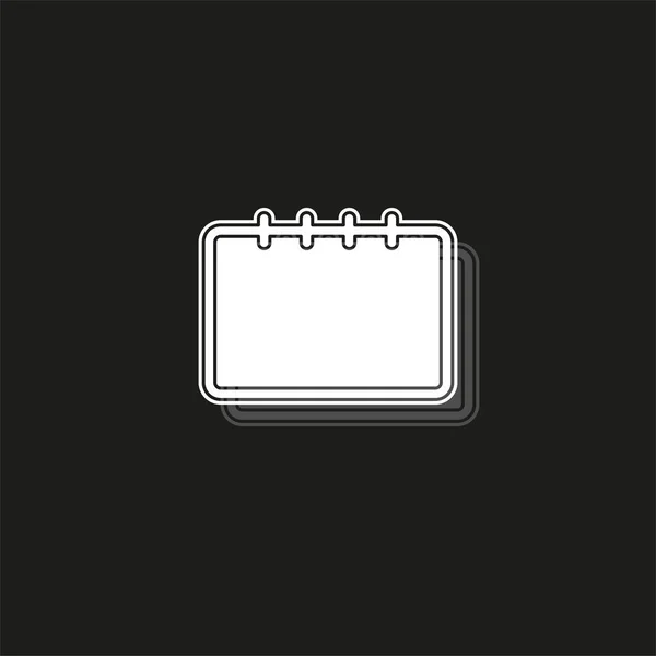 Vetor ícone de calendário vazio, símbolo de calendário, ícone de evento —  Vetores de Stock