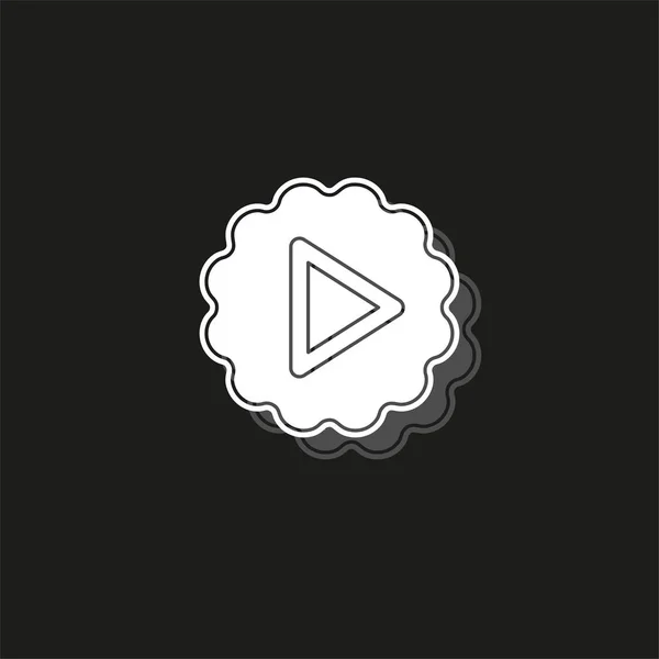 Icono de botón de reproducción vectorial - símbolo de medios - iniciar música o reproducir vídeo — Vector de stock