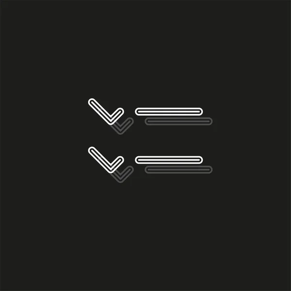 リスト アイコン - リスト シンボル コンテンツ ビュー オプション - オプションの記号 — ストックベクタ