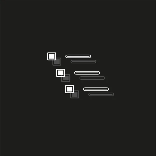 Pictogram van de lijst - inhoud weergaveopties, symbool voor de lijst - opties van de teken — Stockvector