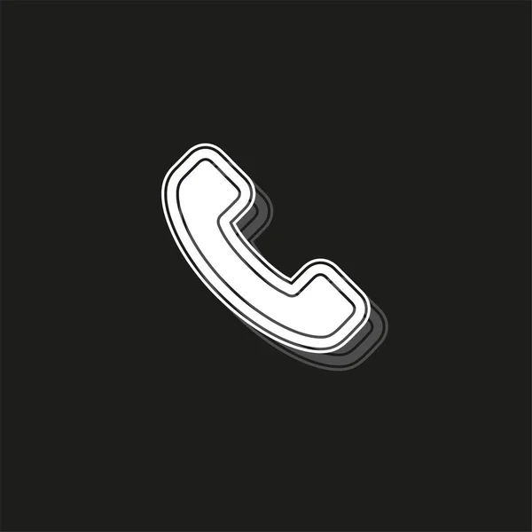 Signo de teléfono icono- Call center, icono de comunicación - Teléfono símbolo de la célula — Vector de stock