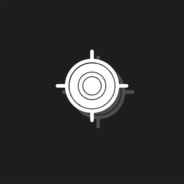 Target goal icon, target focus arrow, marketing aim, sniper — Stock Vector
