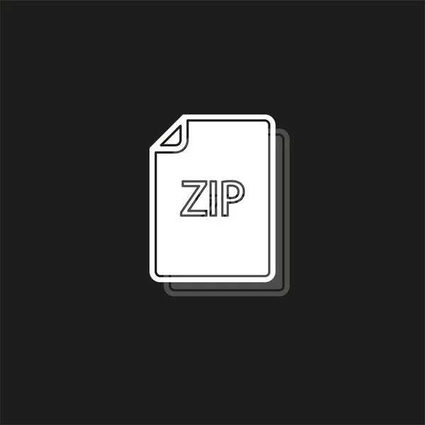 Zip-Dokument-Symbol herunterladen - Vektorformat-Symbol — Stockvektor