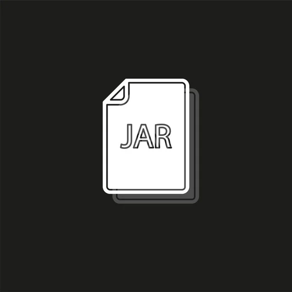 Scarica l'icona del documento JAR - simbolo del formato file vettoriale — Vettoriale Stock