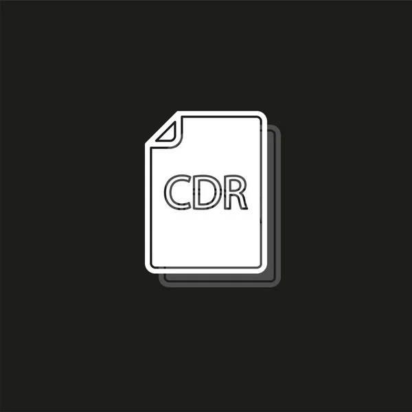 ダウンロード Cdr ドキュメント アイコン - ベクトル ファイル形式記号 — ストックベクタ