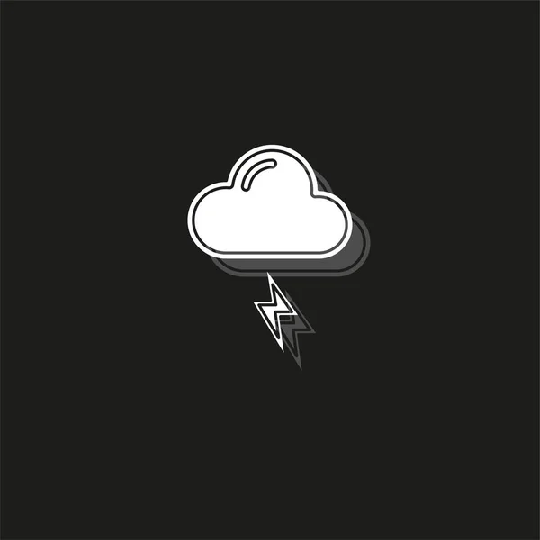 Illustration de tempête météo, symbole de pluie de soleil icône de tempête météo — Image vectorielle