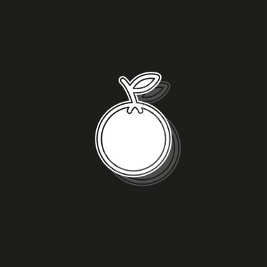 vektör taze turuncu - doğal meyve sağlıklı vitamin beslenme, organik sembol