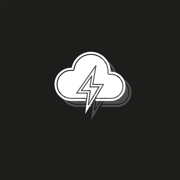 Ilustración de tormenta meteorológica, símbolo de lluvia solar - icono de tormenta meteorológica — Vector de stock