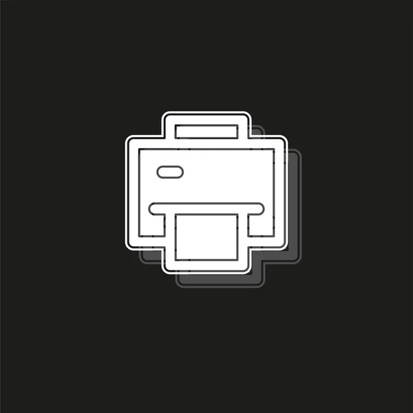 Druckersymbol - Drucksymbol - Papier oder Dokumentenschild drucken — Stockvektor