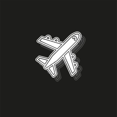 Uçak simgesi - seyahat etmek simge - uçmak uçuş sembolü - vektör uçak