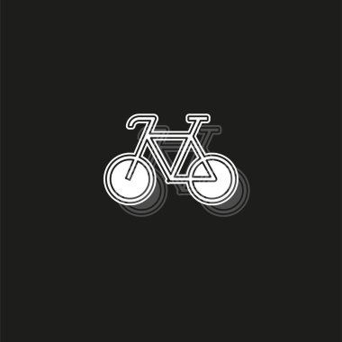 Bisiklet simgesi - vektör Bisiklet illüstrasyon - spor sembolü