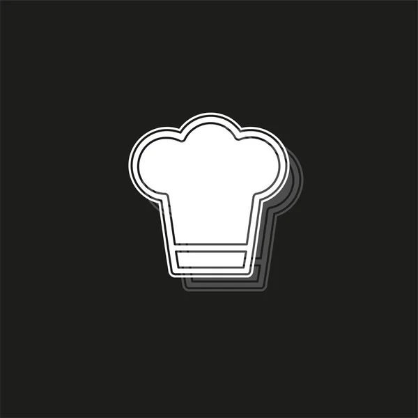 Ilustración tapa del chef - símbolo del restaurante, cocina signo de comida — Vector de stock