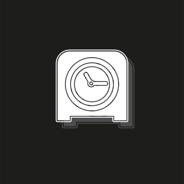 Icona orologio da tavolo, timer di allarme illustrazione. orologio segno di tempo simbolo — Vettoriale Stock