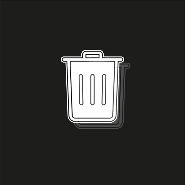 Simple Trash Vector Icon — Stock Vector