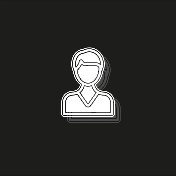 Avatar masculino simple Vector Icono — Vector de stock