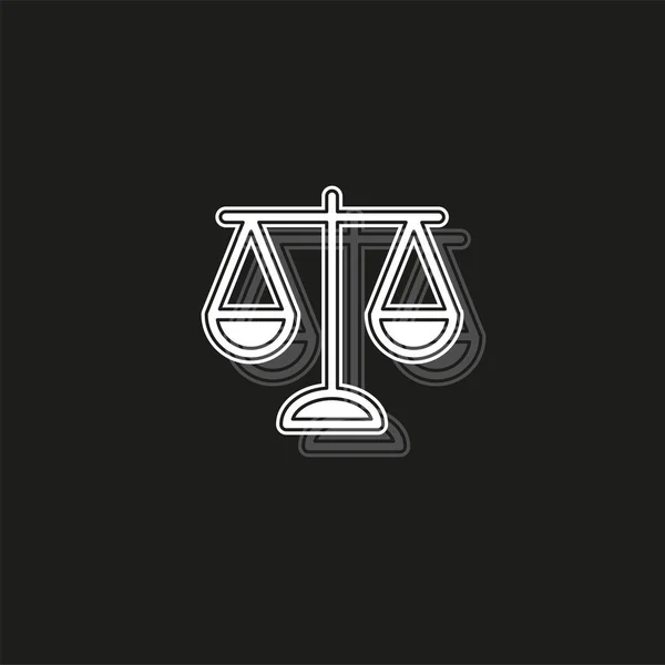 Vektor Justice Balance Illustration - Gleichgewichtsskala isoliert, Richter Law Konzept — Stockvektor