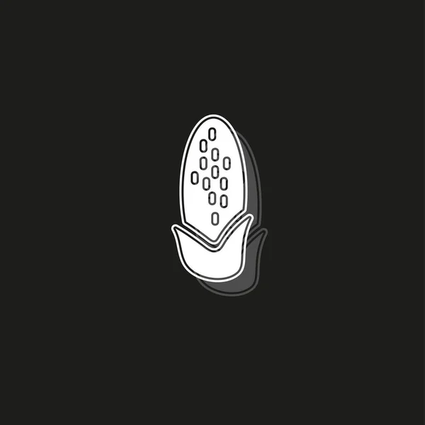 Είδωλο διανυσματικού καλαμποκιού, σύμβολο απεικόνισης υγιεινών τροφίμων-απομονωμένο σύμβολο διατροφής — Διανυσματικό Αρχείο