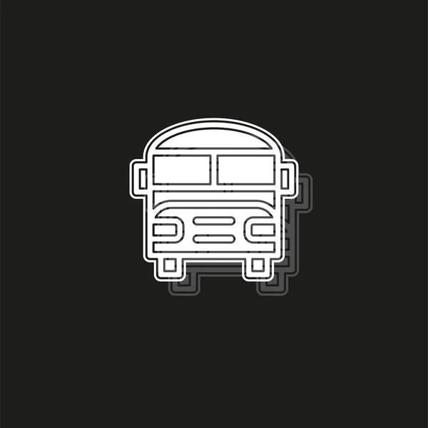 School bus icon - vector transportation vehicle — Stock Vector