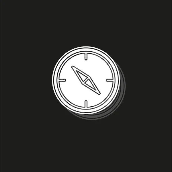 Icona della bussola vettoriale - simbolo di navigazione - icona della direzione — Vettoriale Stock