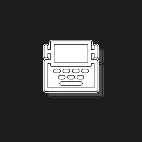 Typewriter machine icoon-type brief machine-toetsenbord typeing icon — Stockvector