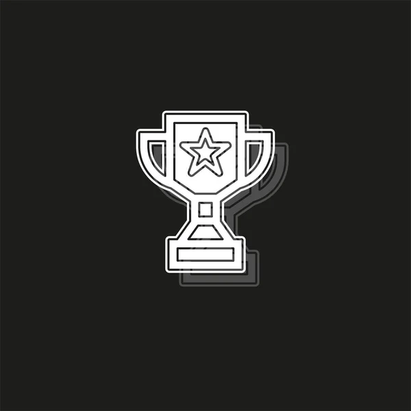 Icono del premio de copa - icono ganador - premio icono del primer lugar — Archivo Imágenes Vectoriales