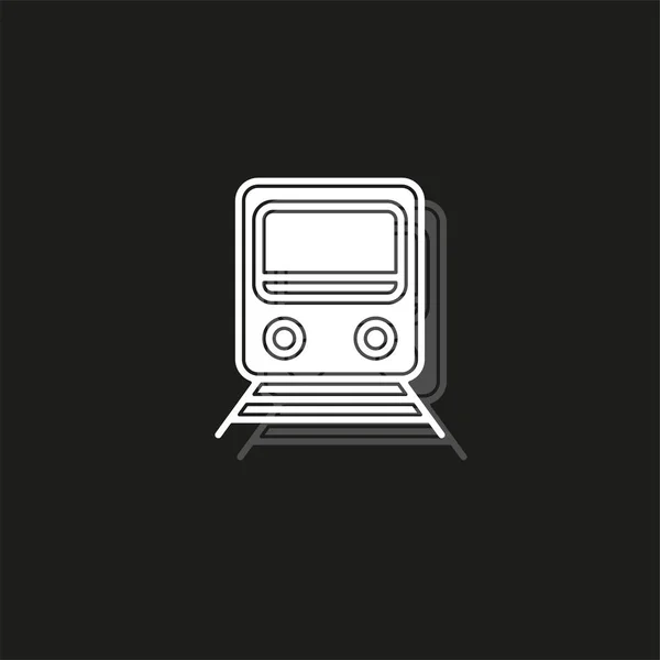 Icono ferroviario - tren vectorial - estación de tren - icono de transporte — Vector de stock