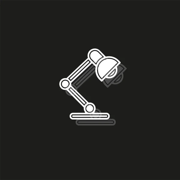 Tischleuchte Lampe Symbol - Vektor Scheinwerfer Illustration - Elektrizität Objekt — Stockvektor