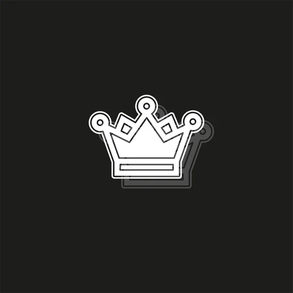 Altın taç simgesi - vektör kral taç - kraliçe sembolü - görkemli eleman — Stok Vektör