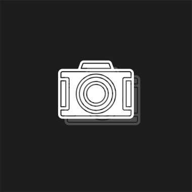 Kamera simgesi - dijital fotoğrafçılık sembolü - görüntü illüstrasyon vektör