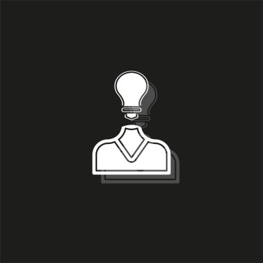 yenilik fikir simgesi. Web tasarımı için yenilik fikir vektör simgesi düz illüstrasyon - yaratıcı kavram akıllı fikir