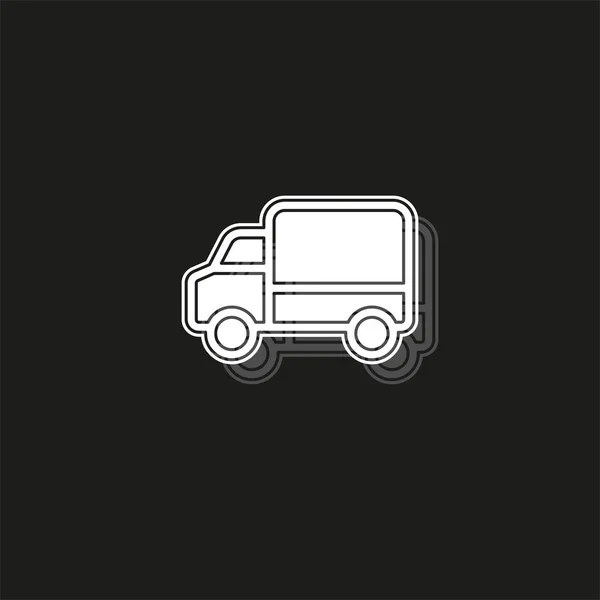 Teslimat kamyon simgesi - nakliye sembolü - ücretsiz teslimat işareti — Stok Vektör