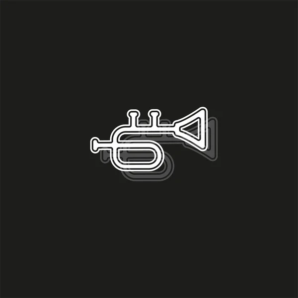 트럼펫 아이콘 - 악기 - 재즈 음악 아이콘 — 스톡 벡터