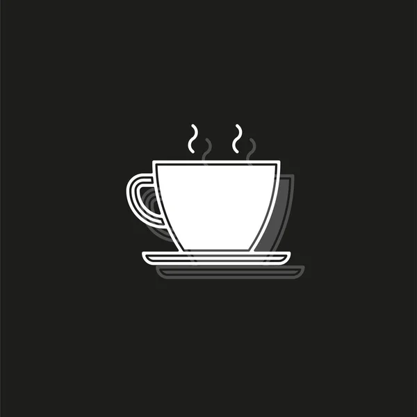 çay bardağı simgesi - vektör kahve kupa illüstrasyon