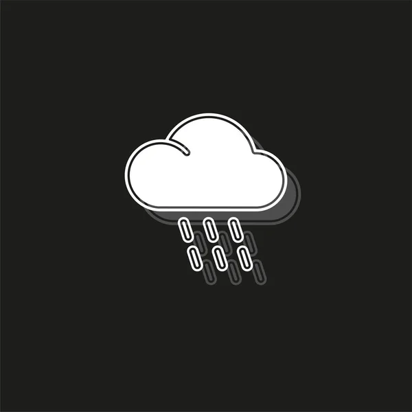 Ilustración de tormenta meteorológica, símbolo de lluvia solar - icono de tormenta meteorológica — Vector de stock