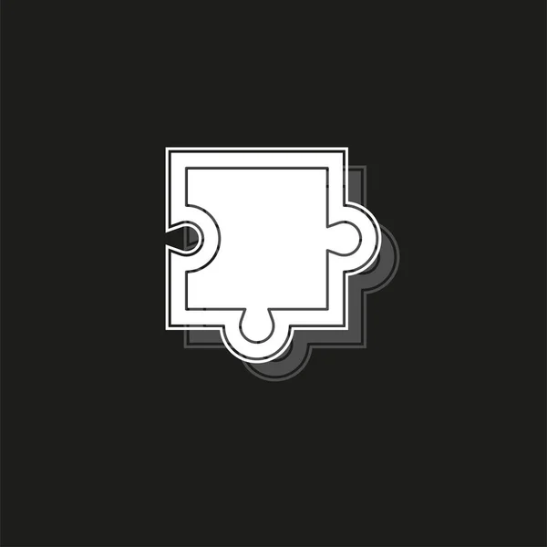 Puzzle kus ikona, vektor symbol obrázku puzzle, skládačka prvek tvar, samostatný — Stockový vektor