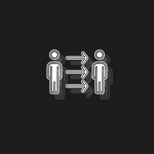 Remiss koncept trendig ikon. Enkel linje illustration. Remiss koncept symbol flat design från Human Resources — Stock vektor