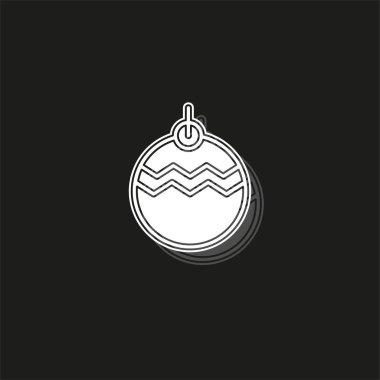 Noel süslemeleri simgesi. Logo öğesi illüstrasyon. Noel süslemeleri sembol tasarım koleksiyonu. Basit