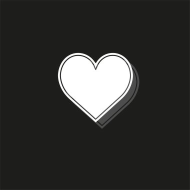 vektör aşk işareti. kalp illüstrasyon, sevgililer sembolü