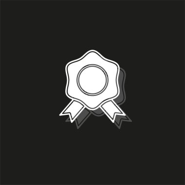 sertifika mühür simgesi - vektör ödül rozeti, sertifika simgesi - garanti şerit damgası sembolü - kalite garanti işareti