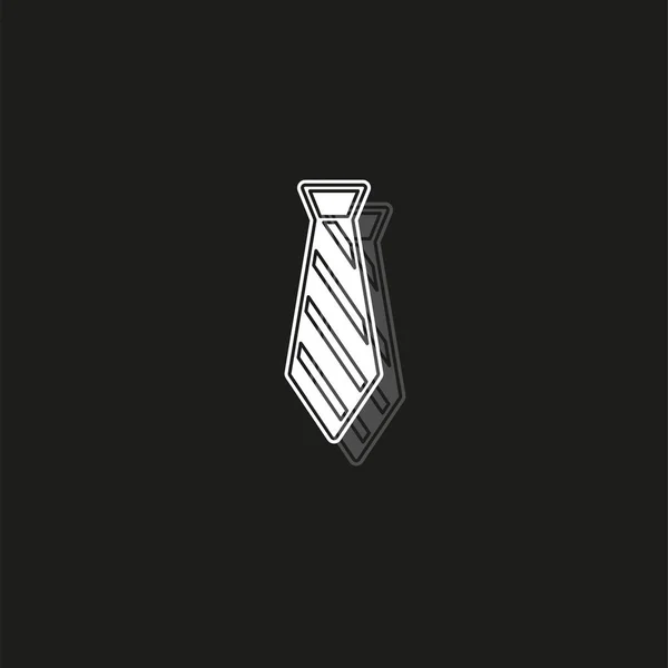 Векторна краватка, текстильна мода одягу ізольована — стоковий вектор