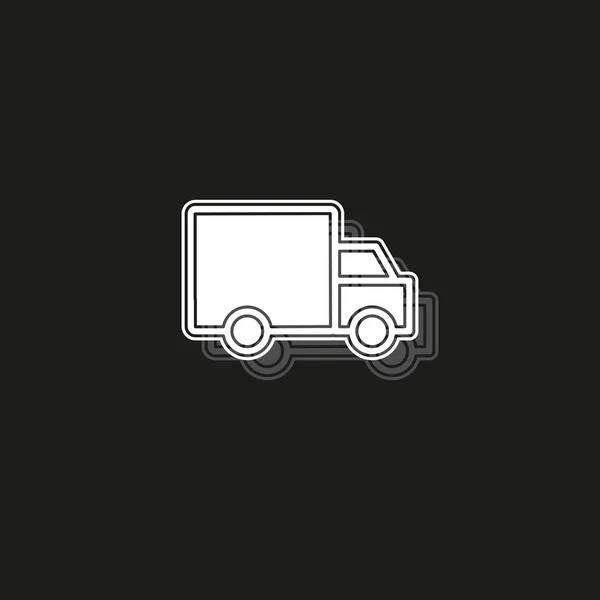 Leverans lastbil ikonen isolerad på vit bakgrund. Vector enkel illustration — Stock vektor